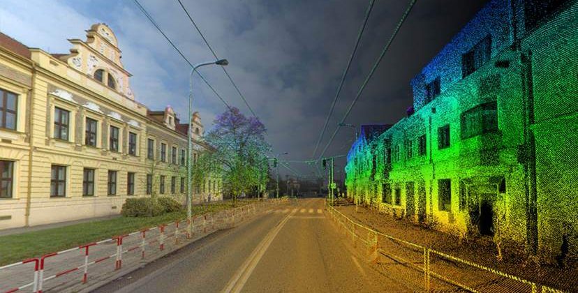 Data o stavbě z&iacute;skan&aacute; pomoc&iacute; mračen bodů